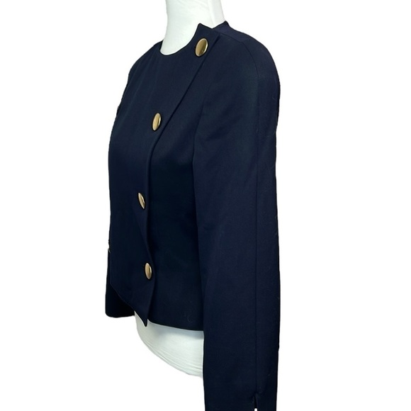 Harve Bernard Double Breasted Navy With Gold Buttons Blazer - Picture 2 of 4